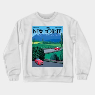 Hiroshi Nagai - red cars Crewneck Sweatshirt